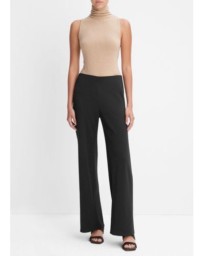 Vince High Waisted Bias Trousers - Black
