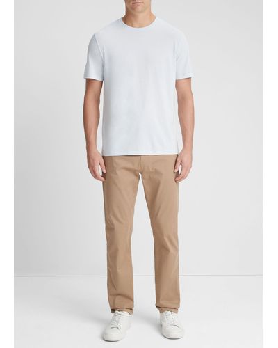 Vince Pima Cotton Crew Neck T-shirt, White, Size L