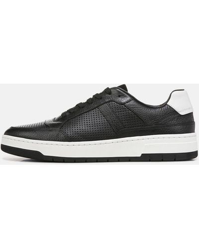 Vince Mason Leather Sneaker, Black, Size 8.5 - White