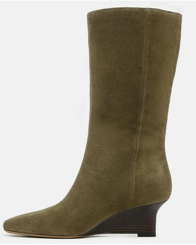 Vince Beverly Suede Boot - Green
