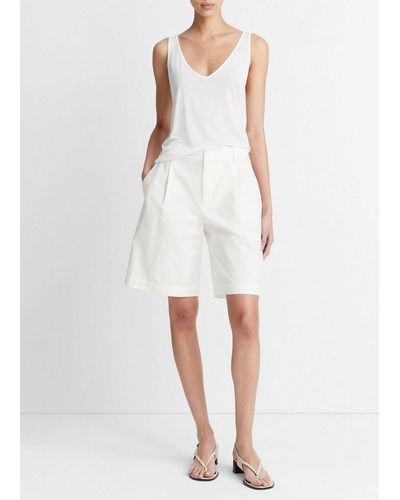 Vince Washed Cotton Short, Off White, Size 00