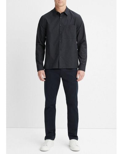 Vince Silverstone Windowpane Long-sleeve Shirt, Multicolour, Size Xs - Black