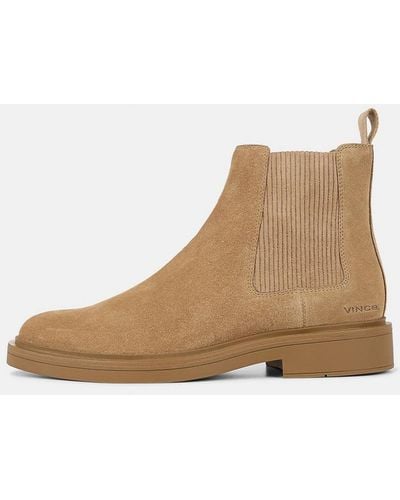 Vince Erik Suede Chelsea Boot, Tan, Size 8.5 - Natural