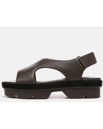 Vince Bilbao Leather Platform Sandal - Brown