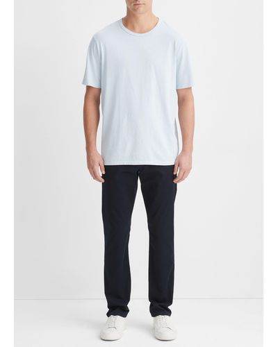 Vince Garment Dye Short-sleeve T-shirt, Shirting Blue, Size Xl - White