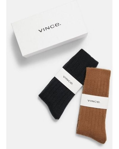 Vince Cashmere Rib Sock Gift Set, Multicolor, Size Xs/s - White