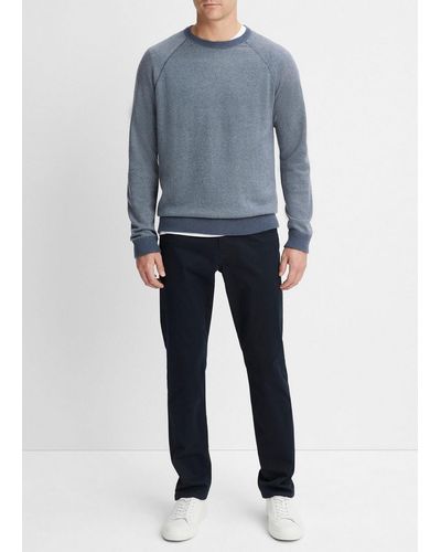 Vince Birdseye Raglan Sweater, Blue, Size Xs