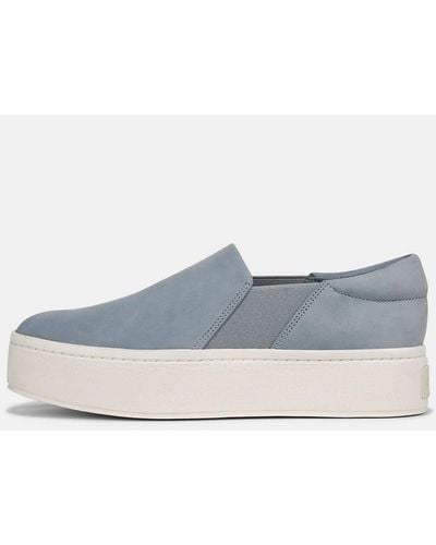 Vince Warren Nubuck Sneaker, Blue, Size 5 - Grey