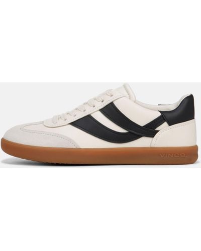 Vince Oasis Leather And Suede Sneaker, White, Size 7.5