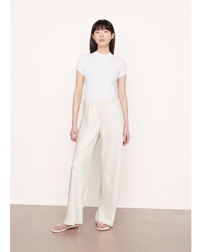 Vince Satin Bias Pant - Natural