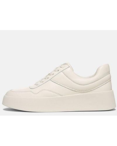 Vince Warren Court Leather Trainer - White