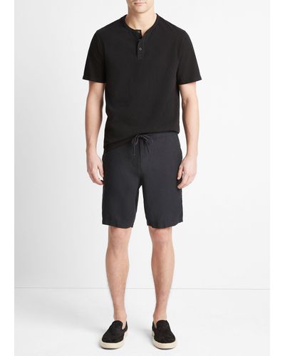 Vince Lightweight Hemp Short, Washed - Black