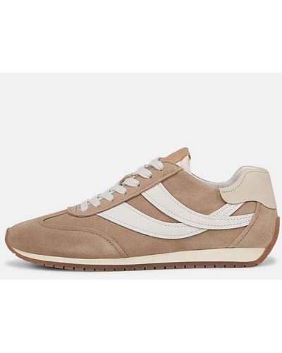 Vince Oasis Suede And Leather Runner Trainer, New Camel/white Foam, Size 5.5