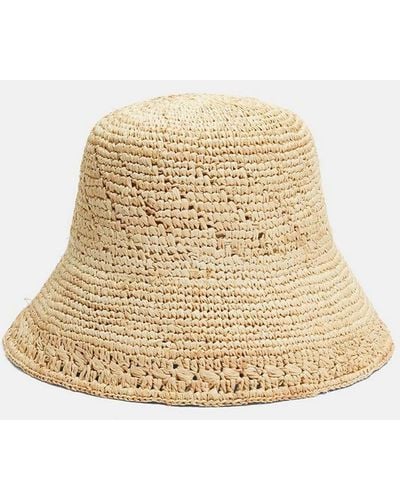 Vince Straw Bucket Hat, Camel, Size L/xl - Natural