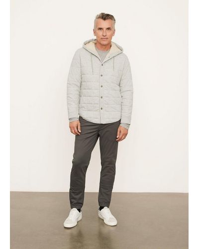 Vince Quilted Cotton Button Jacket - Grey