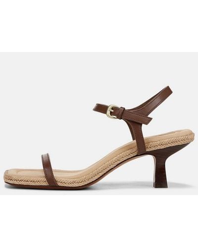Vince Coco Heeled Espadrille Sandal, Maple Wood, Size 5 - White