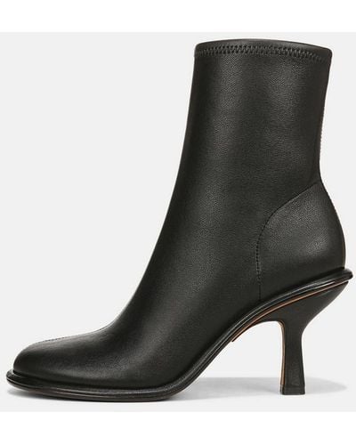 Vince Freya Leather Ankle Boot, Black, Size 6.5