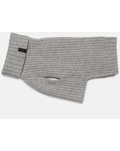 Vince Wool And Cashmere Shaker-Stitch Dog Jumper, Heather - Grey