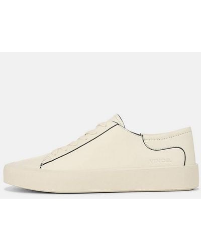 Vince Gabi Leather Trainer, White, Size 8