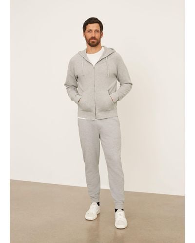 Vince French Terry Zip Hoodie - Natural