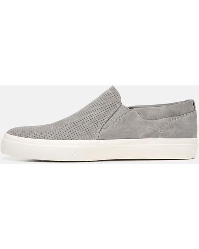 Vince Fletcher Perforated Suede Sneaker - Gray