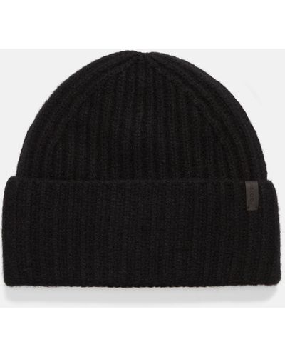Vince Plush Cashmere Chunky Knit Hat, Black