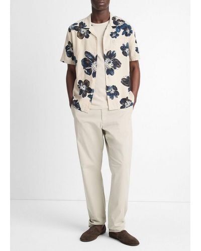 Vince Blossoms Linen-Blend Button-Front Shirt - Natural