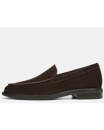 Vince Grant Suede Loafer, Brown, Size 12 - White