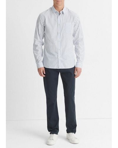 Vince Surf Stripe Long-sleeve Shirt, Multicolour, Size Xxl - White