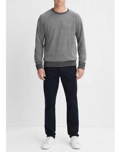 Vince Birdseye Raglan Sweater, Gray, Size Xs