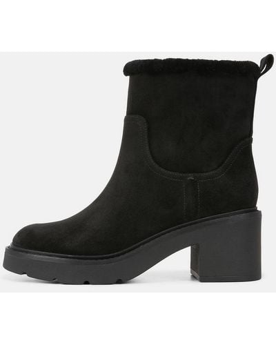 Vince Redding Suede Lug Boot, Black, Size 9.5