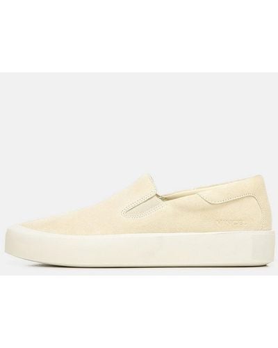 Vince Ginelle Suede Trainer - Natural