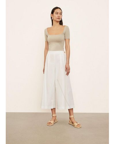 Vince Pleated Culotte - Natural