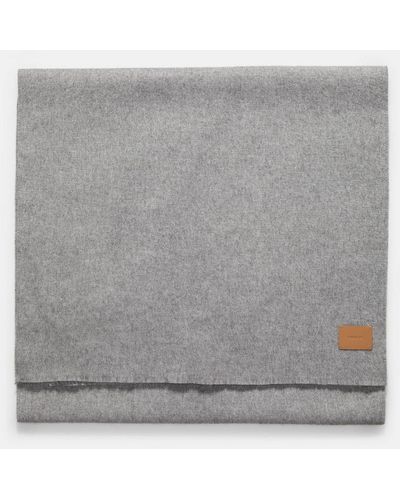 Vince Wool And Cashmere Double-face Scarf, Gray