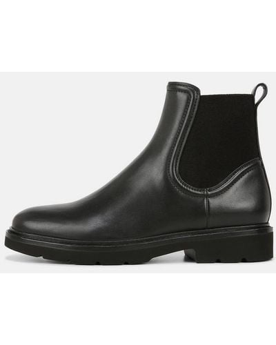 Vince Rue Leather Chelsea Boots - Black