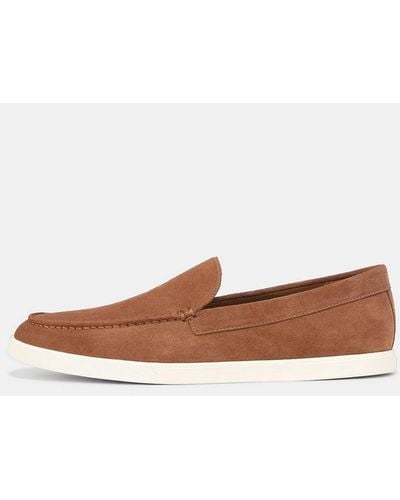 Vince Sonoma Suede Loafer, Brown, Size 11 - White