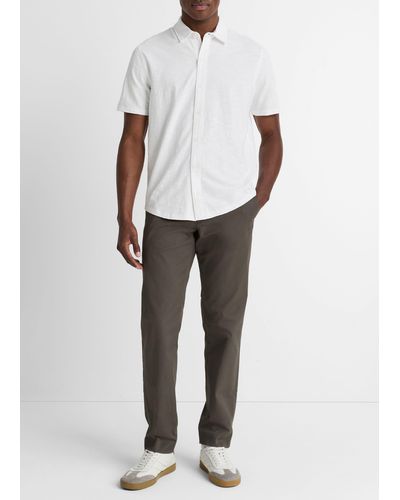 Vince Heavy Slub-Cotton Button-Front Shirt, Off - White