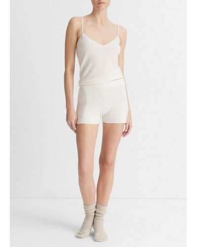 Vince Cashmere Knit Camisole, White, Size M