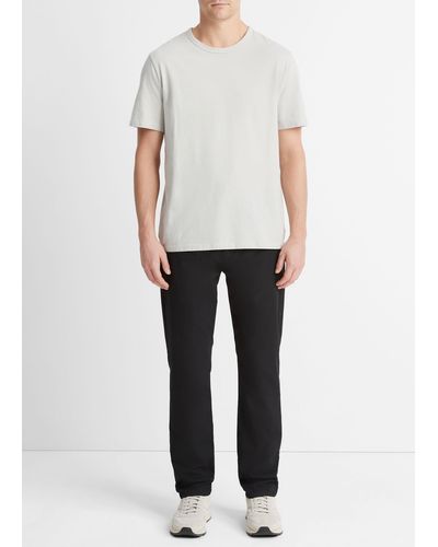 Vince Garment Dye Short-sleeve T-shirt, Washed Gray Horn, Size Xxl - White
