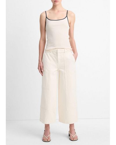 Vince Pima Cotton Tipped Camisole - Natural