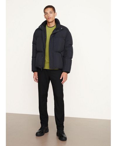 Vince Nylon Quilted Puffer Jacket - Blue