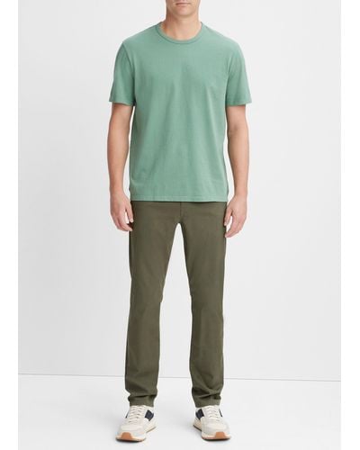 Vince Garment Dye Short-sleeve Crew Neck T-shirt, Green, Size Xl