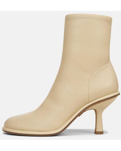 Vince Freya Leather Ankle Boot, Beige, Size 5.5 - Natural
