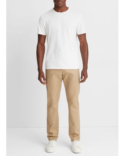 Vince Garment Dye Short-sleeve T-shirt, Optic White, Size M - Natural