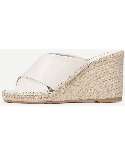Vince Gaelan Leather Wedge Sandal - White