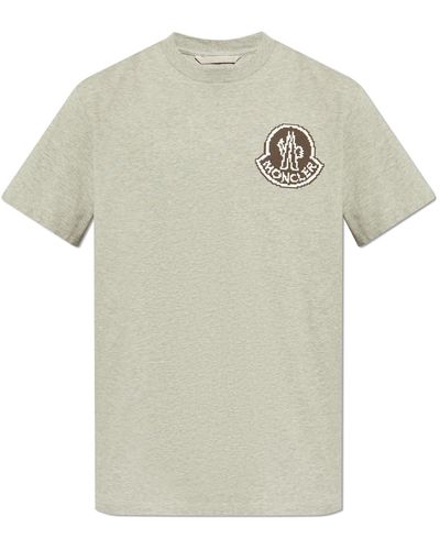 Moncler T-shirt With Logo, - Grey