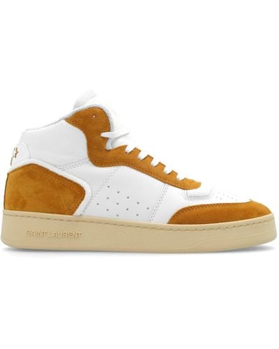 Saint Laurent Sl/80 Leather & Suede High-top Trainer - White