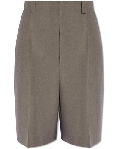 Jacquemus 'salti' Pleat-front Shorts, - Grey