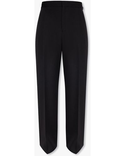 Burberry Trousers With Side Stripes - Black