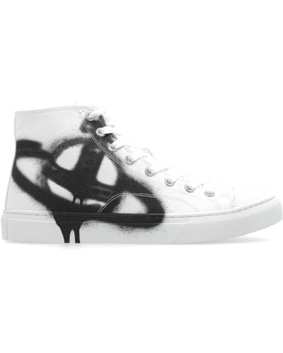 Vivienne Westwood 'plimsoll' High-top Trainers, - White